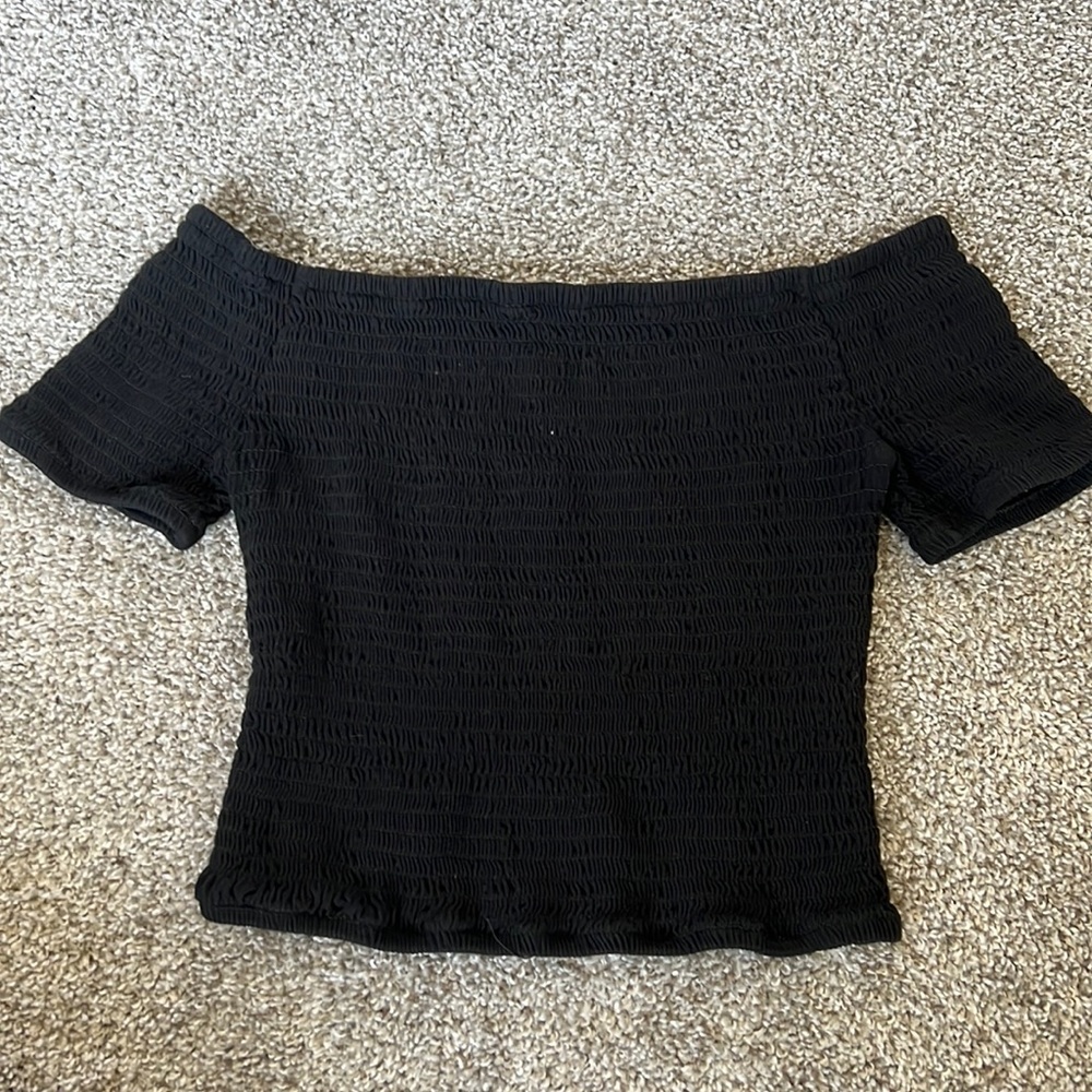 Express Smocked Crop Top - S